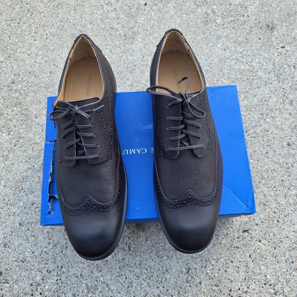 Vince Camuto Men's Brown Leather Dress Shoes Men Size 11